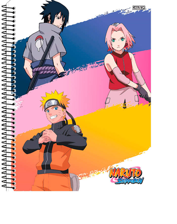 Caderno Brochura Univ CD 80fls Minato Naruto São Domingos - Welban