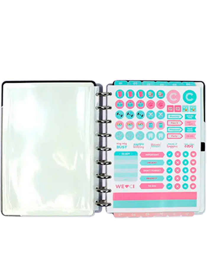 PLANNER GREY GLAM MEDIO CADERNO INTELIGENTE