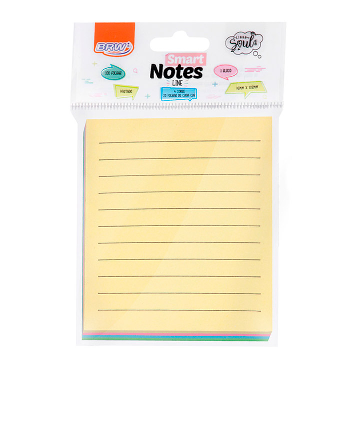 POST IT BLOCO ANOTACAO AMARELO C PAUTA 76X102 100F BA7506